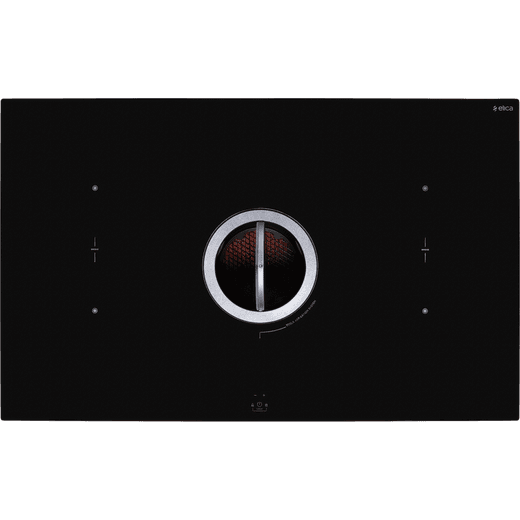 Elica NT-SWITCH BG DO 83cm Venting Induction Hob - Black - For Ducted Ventilation - Front shot vent open